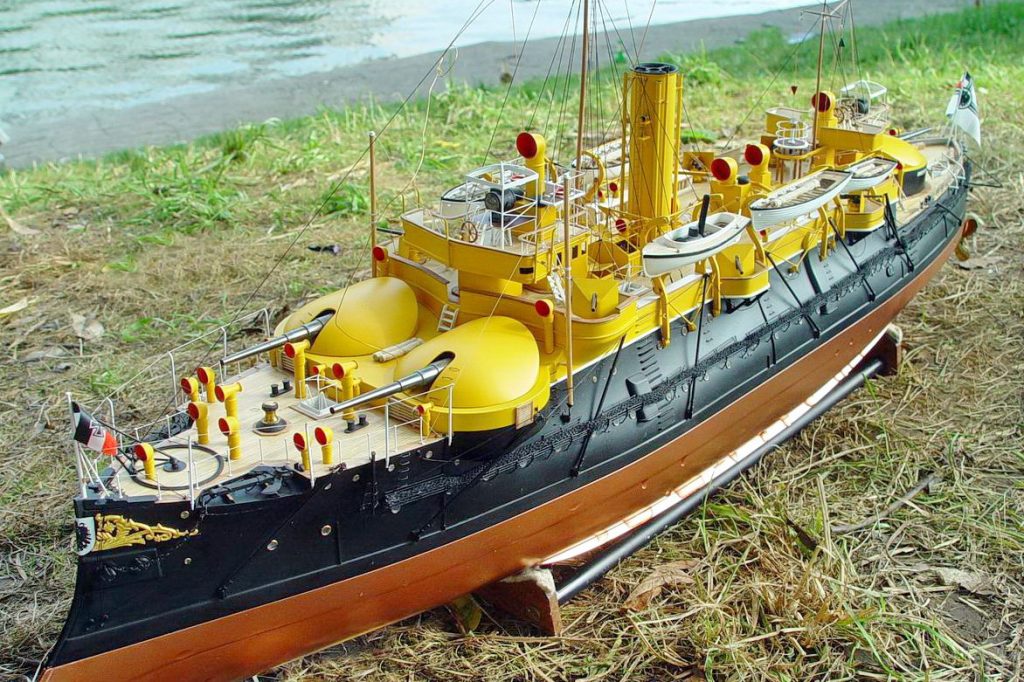 Model of the German ironclad SMS «BEOWULF»